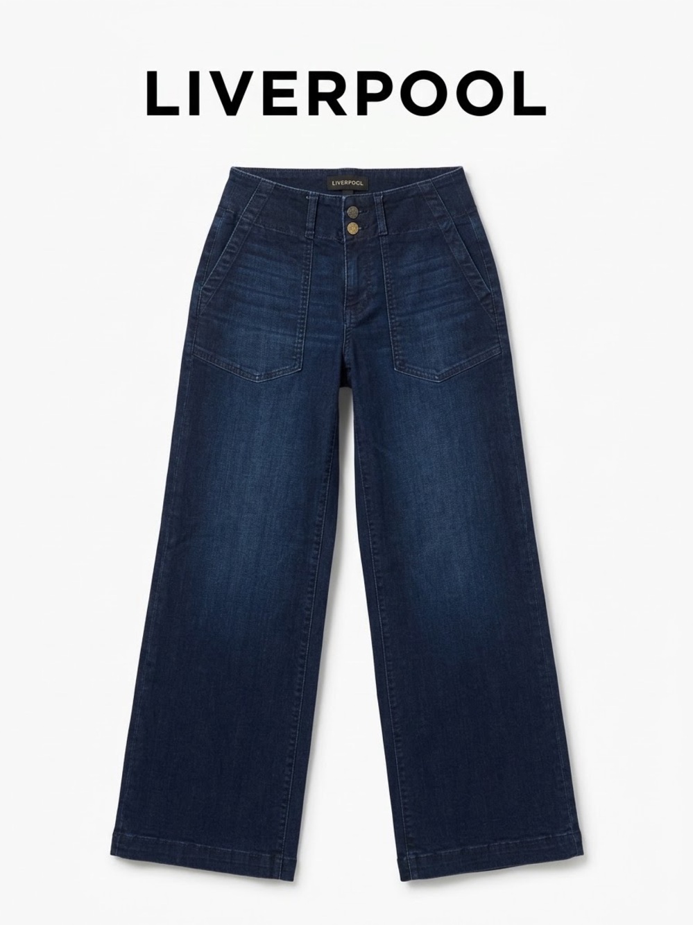Liverpool Wide Leg Women's Jeans - Dark Blue Size 2/26 0259
